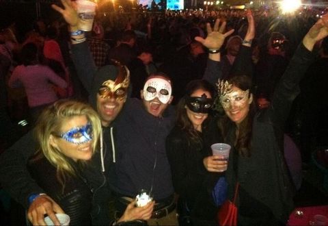 Ali Larter in a mask