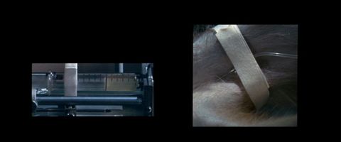 An example of split screen use in The Andromeda Strain