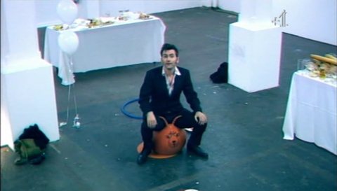 David Tennant on a space hoppe