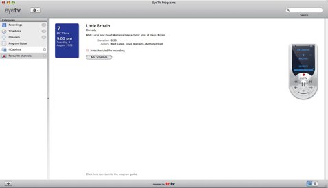 Recording using EyeTV