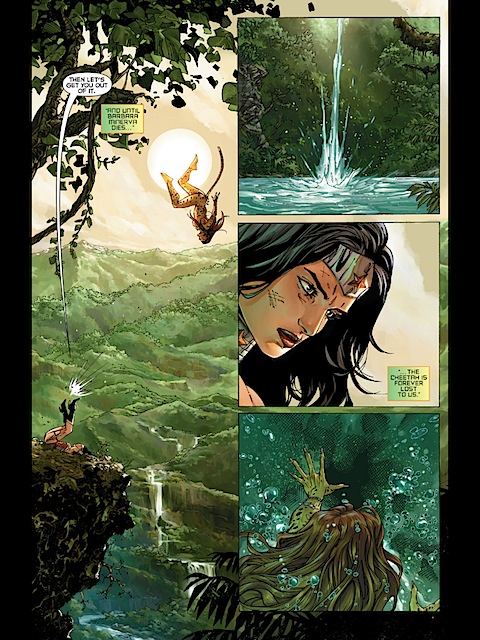 Wonder Woman disposes of the Cheetah