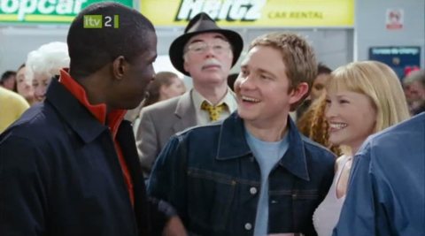 Joanna Page and Martin Freeman in Love, Actually