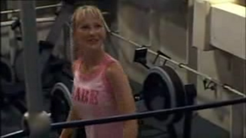 Rosie working out