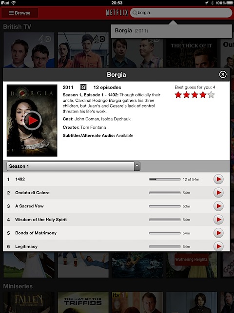 Netflix for iPad Netflix for iPad