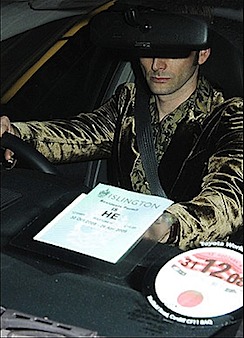David Tennant in his own car