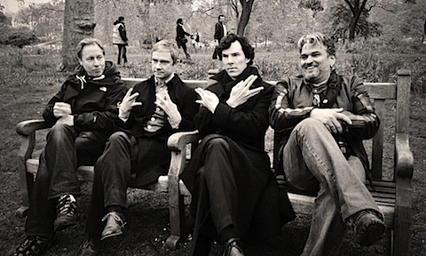 Martin Freeman and Benedict Cumberbatch say Live Long And Prosper