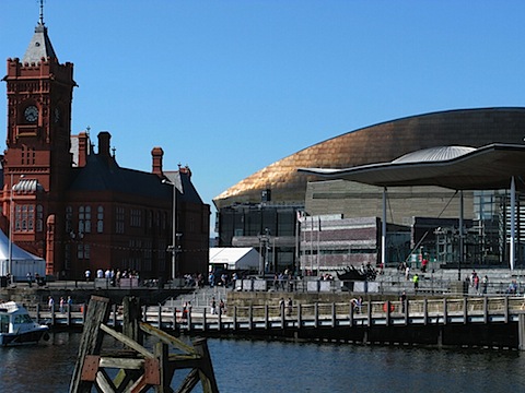The TARDIS on the Wales Millennium Centre The TARDIS on the Wales Millennium Centre