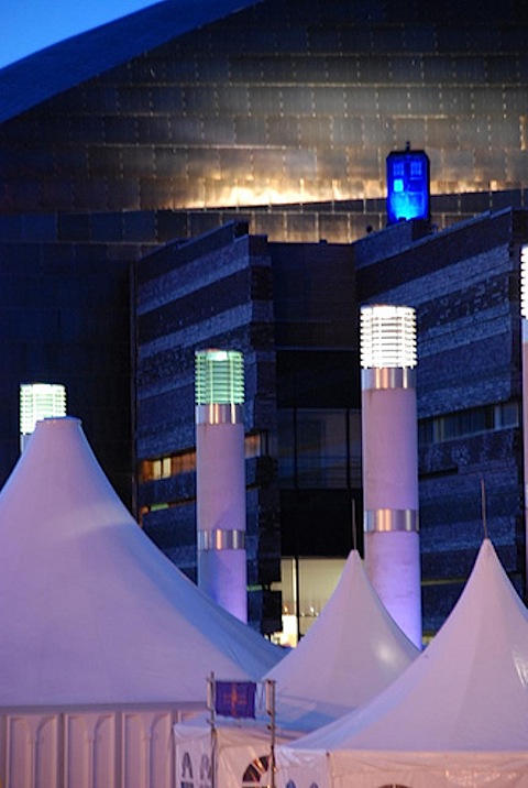 The TARDIS on the Wales Millennium Centre The TARDIS on the Wales Millennium Centre
