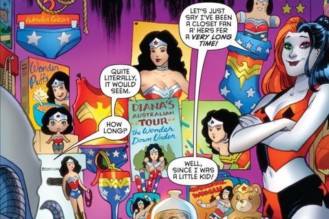 Harley's a closet fan of Wonder Woman