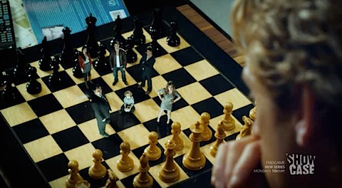 Chessboard characters in Endgame