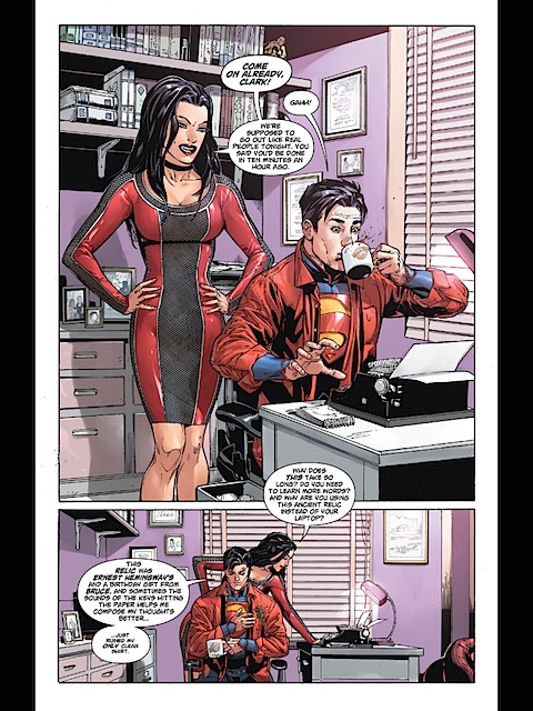 Clark and Diana getting ready to go on a date